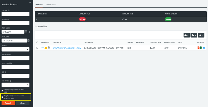 InvoiceSearchInternalInvoices
