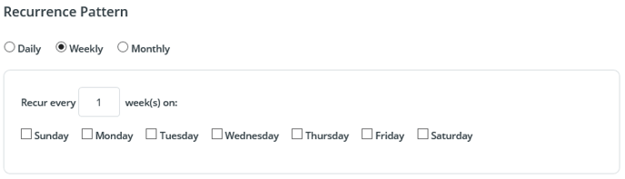 RecurrencePatternWeekly