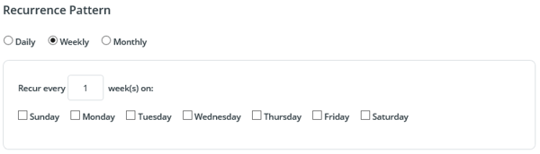 RecurrencePatternWeekly